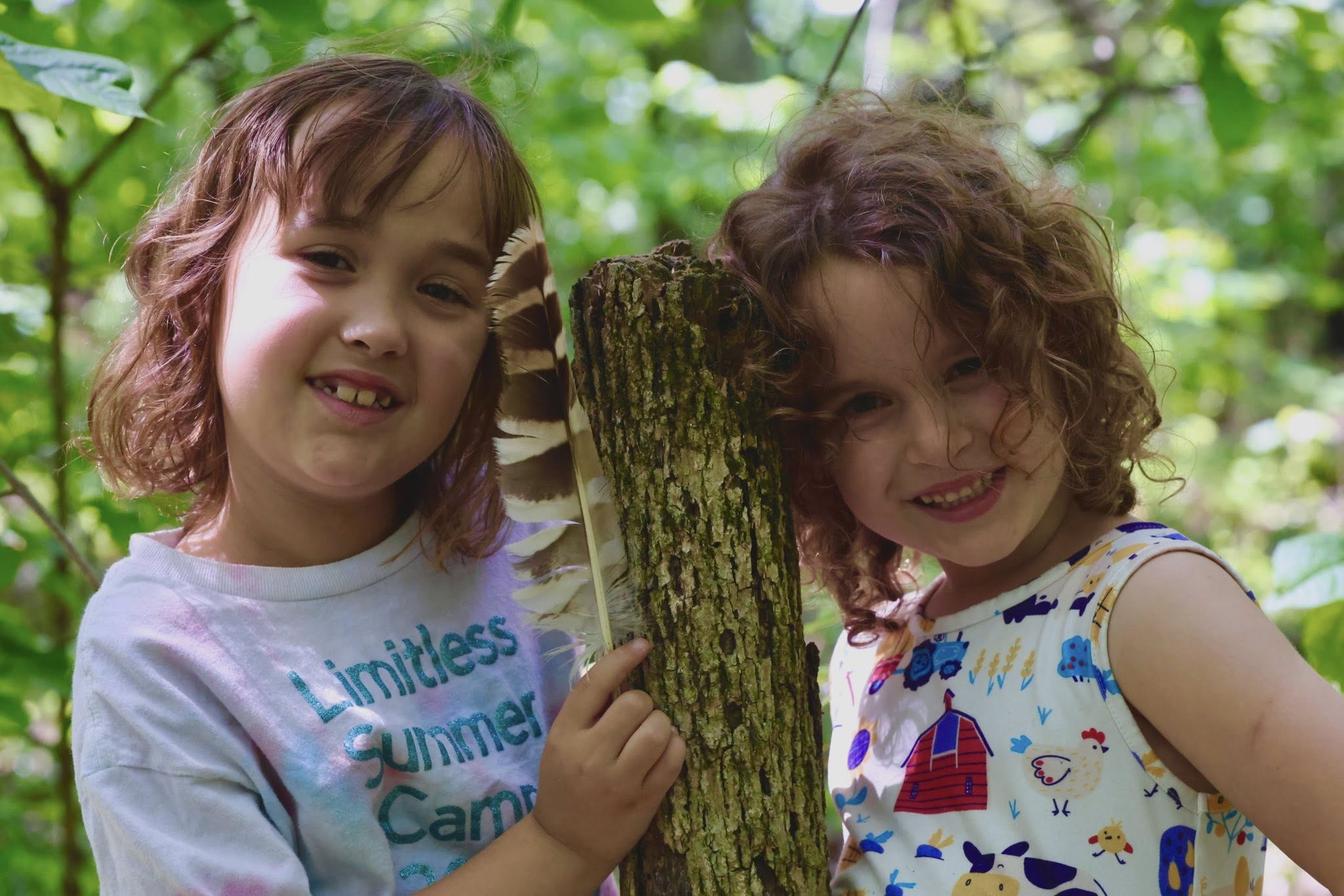 Close-up of little girls together