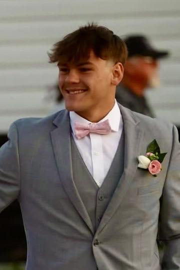 Young man at prom